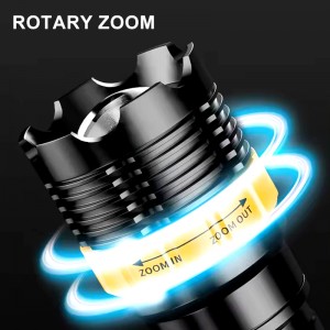 Factory’s best-selling high-quality 3 * AAA battery 1W LED zoom flashlight