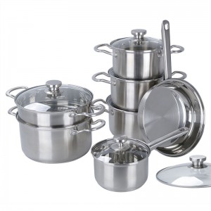 YUTAI 13pcs stainless steel cookware set