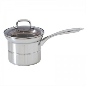 Manufacturer for Large Soup Pan - YUTAI  2.5 Qt Stainless Steel Pasta Cooker Steamer with strainer basket – Yutai