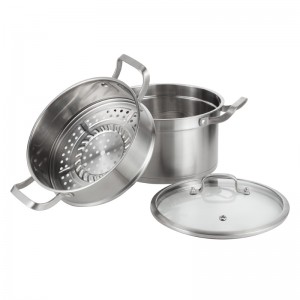YUTAI 26-30CM SUS304 two-layer stainless steel steamer-BOJIN