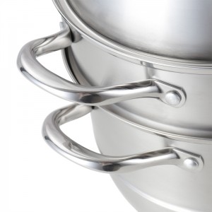YUTAI 26-36CM SUS304 three-layer stainless steel steamer with heightened stainless steel lid