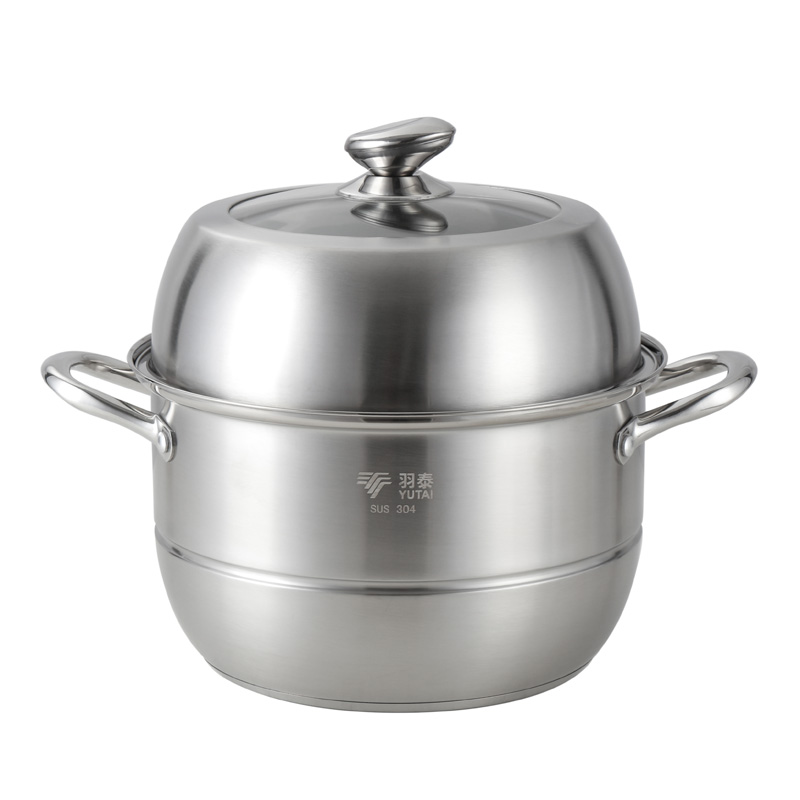 Original Factory Hiking Cooking Set - YUTAI 26-36CM SUS304 two-layer stainless steel steamer with heightened stainless steel cover – Yutai