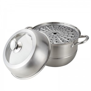 YUTAI 26-36CM SUS304 two-layer stainless steel steamer with heightened stainless steel cover