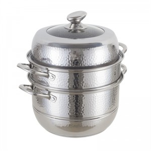 YUTAI 28CM stainless steel steamer with Polygon pattern