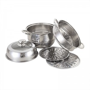 YUTAI 28CM stainless steel steamer with Polygon pattern