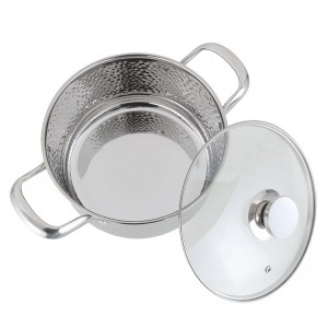 YUTAI 304 Stainless Steel Hammered stock Pot with Lid