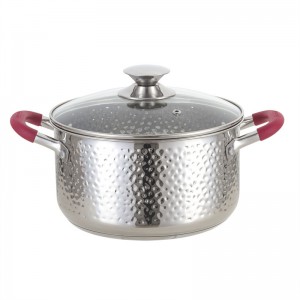 YUTAI 304 Stainless Steel stock Pot with Polygon pattern