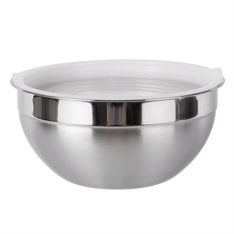 Large Deep Stainless Steel Mixing Bowls Set with Lids, Non Slip