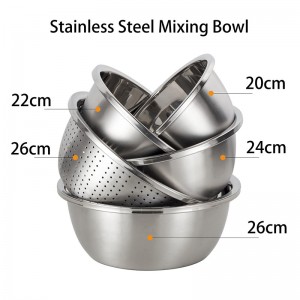YUTAI  304 stainless steel mixing bowl set with colander