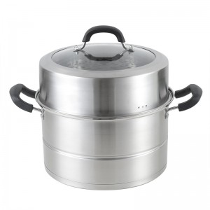 YUTAI 304 stainless steel stock pot with steamer basket 5QT