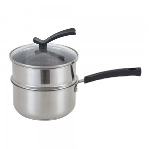 YUTAI Two-layer Stainless Steel Saucepan With Glass Lid  16-18cm SUS316
