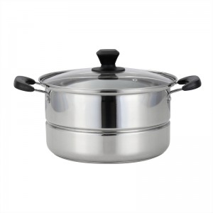 2022 China New Design Homesense Cookware - YUTAI anti-scald handle stainless steel steamer pot china factory – Yutai
