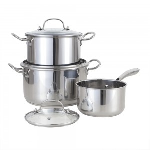 YUTAI cookware set 9PC stainless steel with Wire Handle