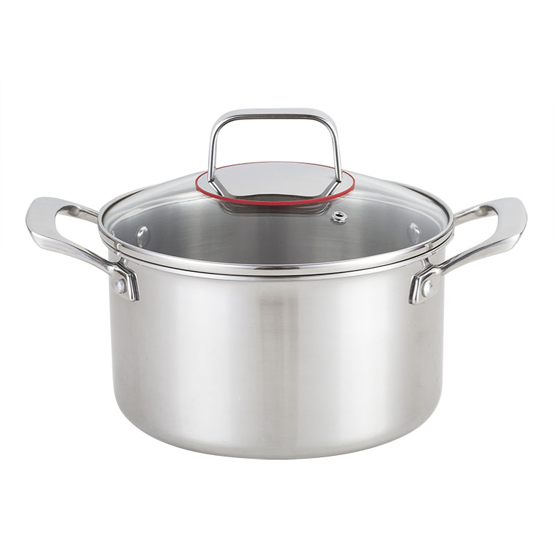 YUTAI factory Tri-Ply clad Stainless Steel  cookware stockpot 2- 4 Qt 1