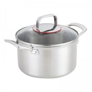 YUTAI factory Tri-Ply clad Stainless Steel  cookware stockpot 2- 4 Qt