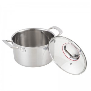 YUTAI factory Tri-Ply clad Stainless Steel  cookware stockpot 2- 4 Qt