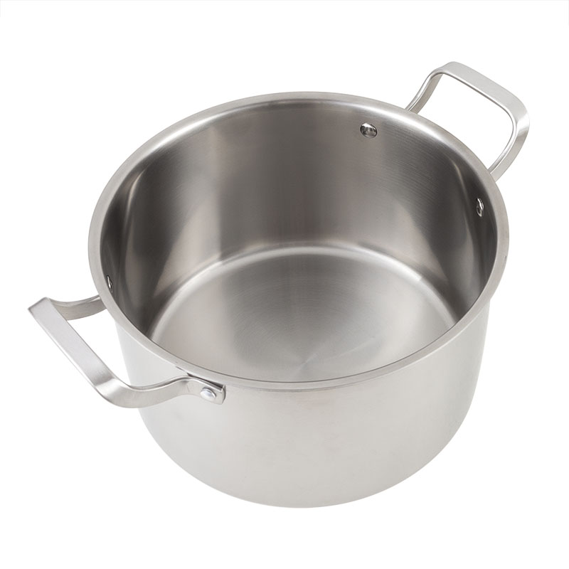 Polished 304 Stainless Steel Casserole, Size: 15 Inch (diameter