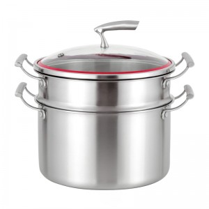 Low price for Commercial Cookware Sets - china factory YUTAI high-grade compound steel steamer with elegant handle – Yutai