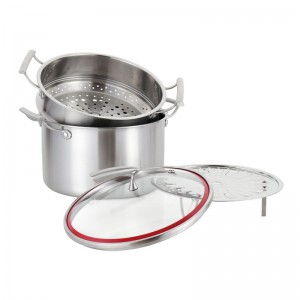 china factory YUTAI high-grade compound steel steamer with elegant handle