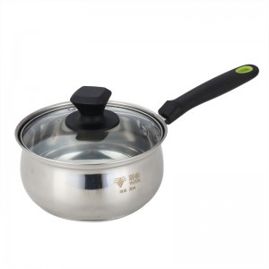 YUTAI low price Stainless Steel Saucepan with tempered glass cover