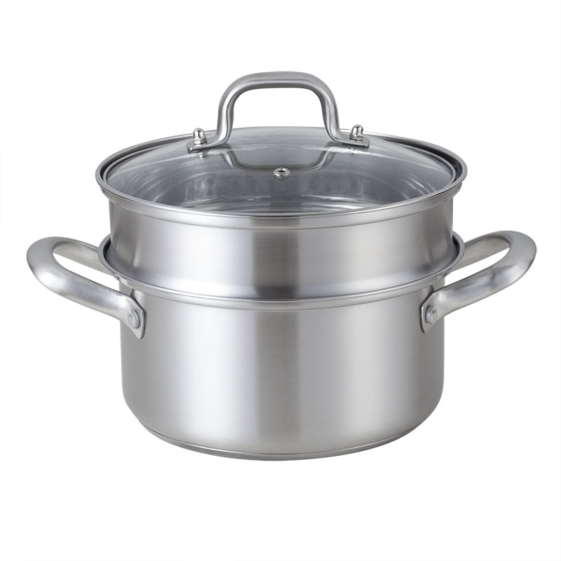 Yutai cookware 304 stainless steel soup pot 3 qt with steamer 1