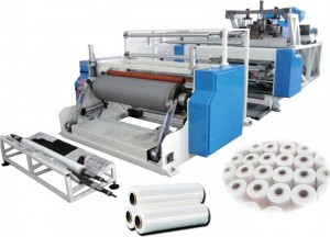 HT-1500MM Fully automatic high speed three or five layer stretch/cling film machine