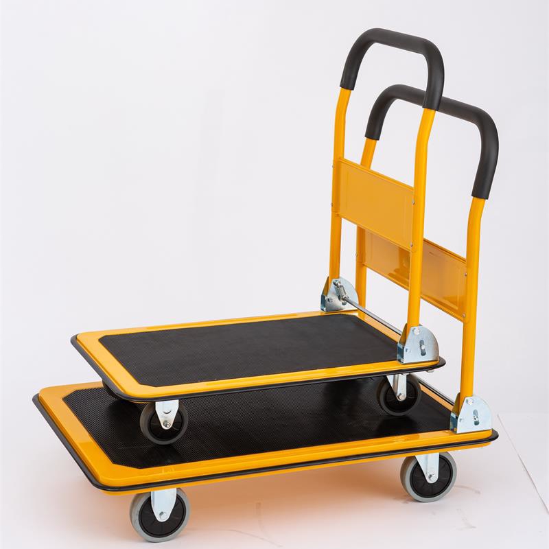 Warehouse Platform Trolley Foldable Platform Truck Push Dolly. Weight Capacity-with Swivel Wheels Featured Image