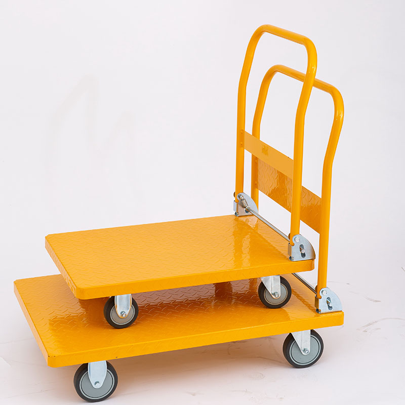 Warehouse Platform Trolley Foldable Platform Truck Push Dolly. Weight Capacity-with Swivel Wheels Featured Image