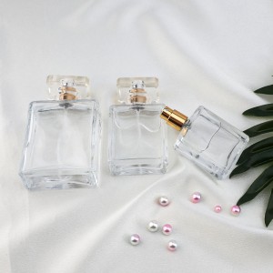 30/50/100ml square shape screw  perfume glass bottle