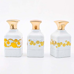 New Design High Quality 100ml Gold Pattern Perfume Bottle