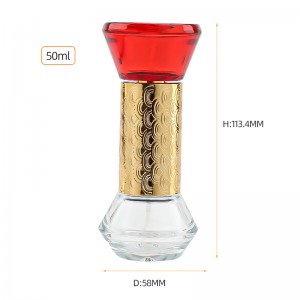 Original Design High Quality 50ml Glass Spiral Bottle