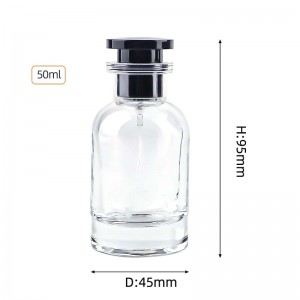 New Design High Quality 50ml Clear Perfume Bottle