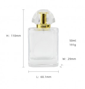 Original Design High Qulity 50ml Transparent Perfume Bottle