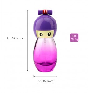 New Design Cute High Quality 30ml Doll Glass Bottle