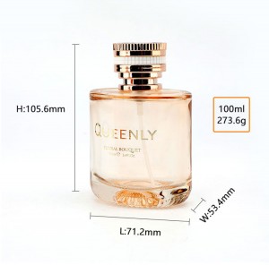 Original Design Crimp Neck Spray Perfume Bottle 100ml Glass Perfume Bottle
