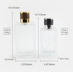 Original Design Luxury 100ml,50ml Crimp Neck Perfume Bottle