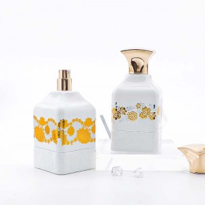 New Design High Quality 100ml Gold Pattern Perfume Bottle