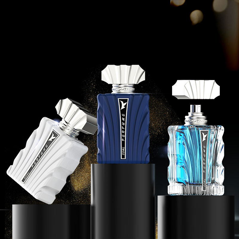 Original Design Crimp Neck Glass Perfume Bottle 50ml Luggage Design Men’s Perfume Bottle Featured Image