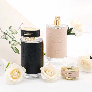 New Design High Quality 100ml Leather Empty Perfume Bottle