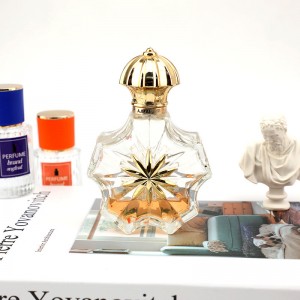 Original Design Star Shape Crimp Neck Perfume Bottle 100ml Spray Perfume Bottle