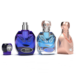Original design luxury roll neck perfume bottle 50ml spray perfume bottle