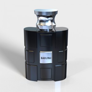 100ML  new design metal plate man perfume glass bottle