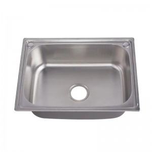 Single bowl stainless steel kitchen sink