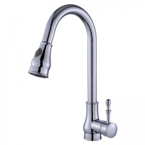Brass Plating Draw Kitchen Faucet