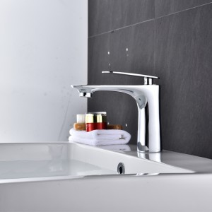 Modern Design Deck Mounted Single Handle Brass Wash Basin Faucet For Bathroom