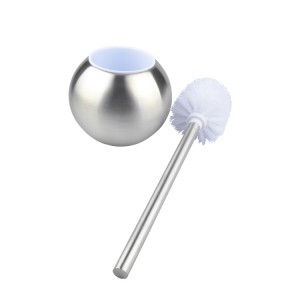 Stainless Steel a Set Of Handle Toilet Cleaning Brush With Brush Holder