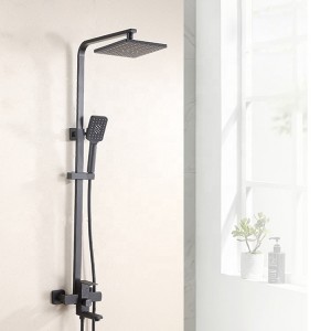 一、Shower Set Black Luxury Brass Complete Shower wall Panel System