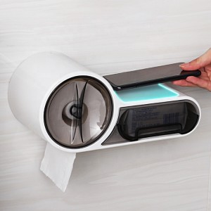 Custom Environmental Paper Towel Holder With Shelf Toilet Paper Holder hot sale Tissue Box