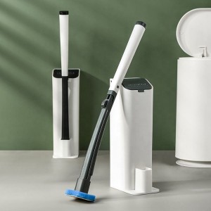 Clip-On Disposable Toilet Brush Wall Mounted, Come With Cleaning Fluid, Melt In Water