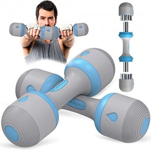 Dumbbell Weight Set – 5-in-1 Dumbbell Set with Non-Slip Neoprene Handles – Multipurpose Weights Dumbbells Set for Home Workouts – Safe Weights Set Dumbbells for Office, Gym